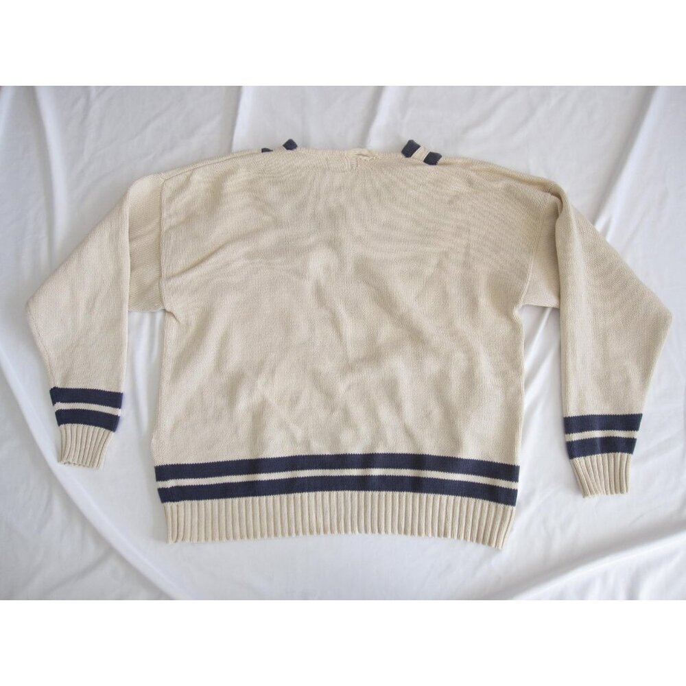 Vtg GAP Old Money Varsity Sweater Ivy Preppy V-Neck Academia Sz XL (MS48) Issue - Picture 9 of 9